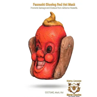fasnacht glowing red hot mask
