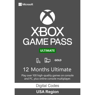 Xbox Game Pass Ultimate 12 months Subscription