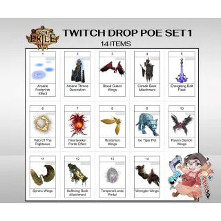 Path of Exile✦TWITCH DROPS 14 ITEMS