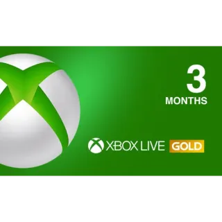 Xbox Live Gold 3 Month