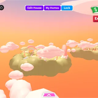 cloudy island house