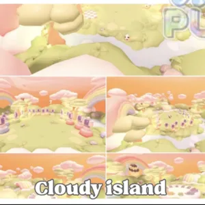 cloudy island house