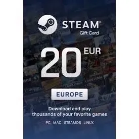 Steam Wallet Gift Card 20 EUR Steam Key EUROPE