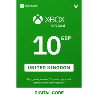 Xbox 10 GBP Gift Card (United Kingdom) - Automatic delivery