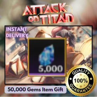 50.000 Gems Item Gift | Attack on Titan Revolution [AOTR] | Spins / Crates / XP Gold Luck Potions