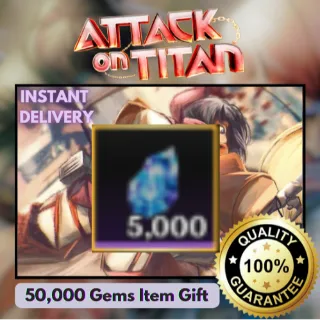 50.000 Gems Item Gift | Attack on Titan Revolution [AOTR] | Spins / Crates / XP Gold Luck Potions