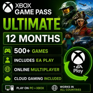 Xbox Game Pass Ultimate For 13 Months Through Your Account | PC+XBOX | Online