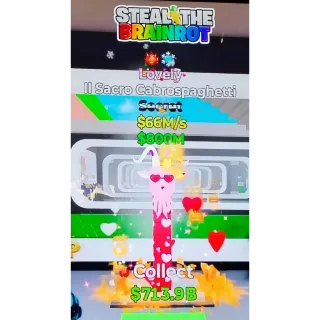 Fortnite Steal The Brainrot | Super Ultra Rare 🎃 ❄️ Traited 💕 Lovely I| Sacro Cabrospaghetti 66M/s