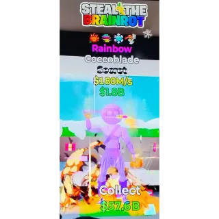 Fortnite Steal The Brainrot | Super Ultra Rare 🌈 Rainbow 🎃🌀❄️🚽Coccoblade 180M/s