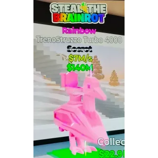 Fortnite Steal The Brainrot | Super Ultra Rare 🌈 Rainbow Trenostruzzo Turbo 4000 7M/s