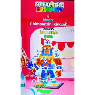 Fortnite Steal The Brainrot | Super Ultra Rare 🌀 Traited 🎆 Neon Chimpanzini Kingini 312.5M/s
