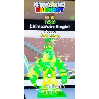 Fortnite Steal The Brainrot | Super Ultra Rare 🎆⚡ Traited ☣️ Toxic Chimpanzini Kingini 362.5M/s