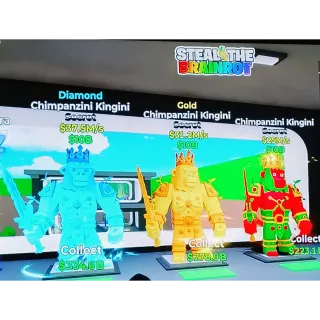 Fortnite Steal The Brainrot | SUPER RARE SECRET CHIMPANZINI KINGINI 3 PACK BUNDLE