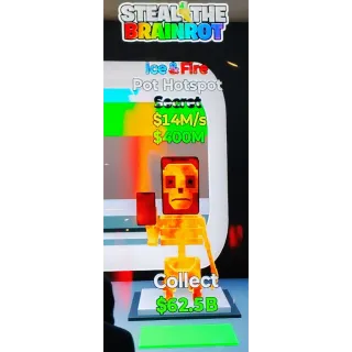 Fortnite Steal The Brainrot | Ultra Rare Secret Ice and Fire Pot Hotspot Brainrot 14M/s