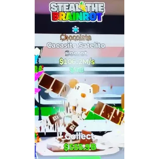 Fortnite Steal The Brainrot | Super Ultra Rare Secret 🍫 Chocolate ❄️ Frozen Trait Cacasito Satelito 106.2 M/s
