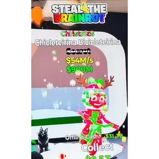 Fortnite Steal The Brainrot | Super Ultra Rare Secret 🎄 Christmas Chicleteirina Bicicleteirina 54M/s