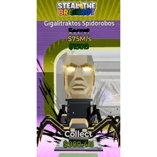Fortnite Steal The Brainrot | Super Ultra Rare Gigalitraktos Spidorobos 75M/s