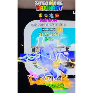 Fortnite Steal The Brainrot | Super Ultra Rare ⚡🌀❄️🎃 Traited 🌈 Rainbow Cacasito Satelito 174.2M/s