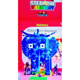 Fortnite Steal The Brainrot | Super Ultra Rare 🎃 🚽 Traited 🔮 Crystal Strawberry Elephant 660M/s