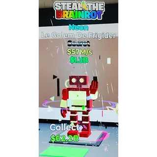 Fortnite Steal The Brainrot | Super Ultra Rare Secret 🎆 Neon Le Golem De Frigider 57M/s