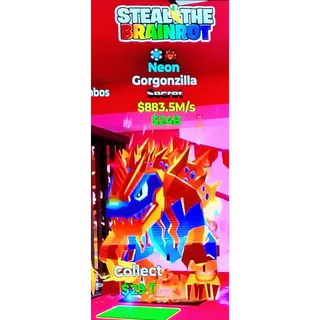 Fortnite Steal The Brainrot | Super Ultra Rare ❄️🎃 Traited 🎆 Neon Gorgonzilla 883.5M/s