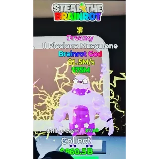 Fortnite Steal The Brainrot | Super Ultra Rare ⚡ Lightning Trait Dreamy |I Piccione Musculone 1.5M/s