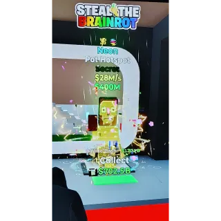 Fortnite Steal The Brainrot | Super Ultra Rare Neon Lighting And Glitch Trait Pot Hotspot 28M/s