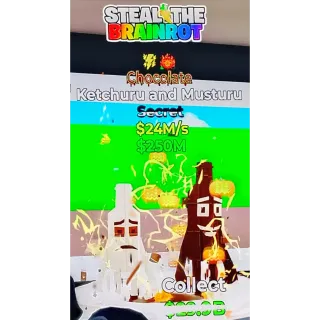 Fortnite Steal The Brainrot | Super Ultra Rare Secret ⚡ Lightning and 🎃 Pumpkin Trait 🍫 Chocolate Ketchuru and Musturu 24M/s