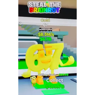Fortnite Steal The Brainrot | Super Ultra Rare Secret 🪙 Gold 67 Brainrot 8.3M/s