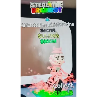 Fortnite Steal The Brainrot | Super Ulta Rare Secret ❄️ Trait Chicleteirina Bicicleteirina 13.5M/s