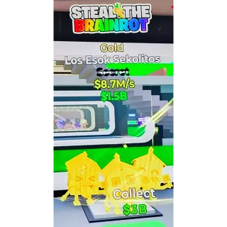 Fortnite Steal The Brainrot | Super Ultra Rare Secret 🪙 Gold Los Esok Sekolitos 8.7M/s