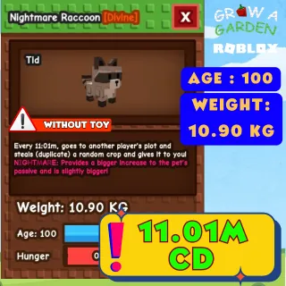 NIGHTMARE RACCOON ~ 10.90 KG