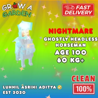 HUGE NIGHTMARE GHOSTLY HEADLESS HORSEMA 60 KG+
