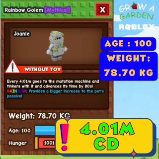 TITANIC RAIMBOW GOLEM ~ 78.70 KG