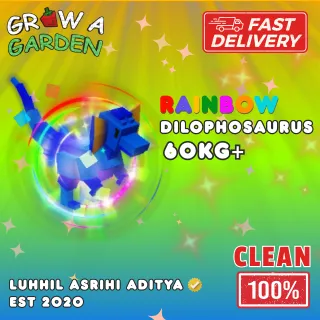 HUGE RAINBOW HATCHED DILOPHOSAURUS 