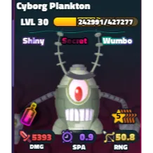 Spongebob Tower Defense | 5 Star Shiny Wumbo Secret Trait Cyborg Plankton