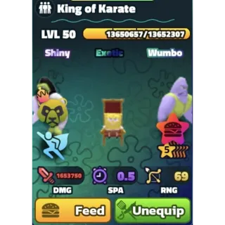 Spongebob Tower Defense | 5 Star Shiny Wumbo Neptune Crown King of Karate