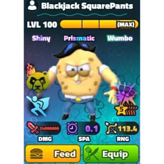 Spongebob Tower Defense | 5 Star Shiny Wumbo Neptune Crown Blackjack Squarepants
