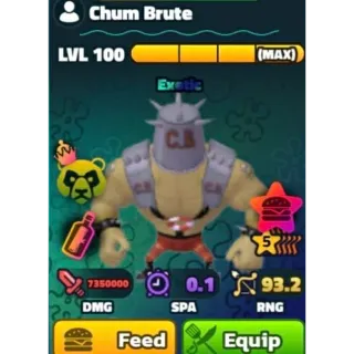Spongebob Tower Defense | 5 Star Neptune Crown Chum Brute