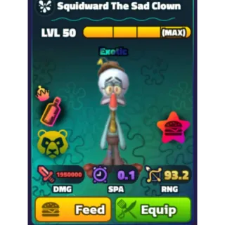 Spongebob Tower Defense | Neptune Crown Squidward The Sad Clown