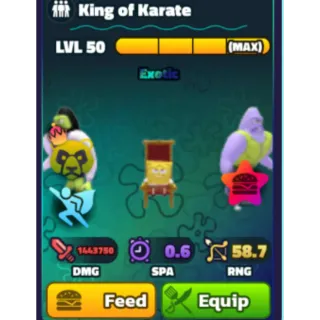 Spongebob Tower Defense | Neptune Crown King of Karate