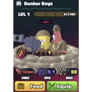 Spongebob Tower Defense | Secret Trait Bunker Boys