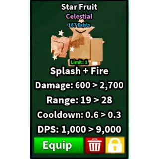 Slop Tower Defense | Celestial Star Fruit
