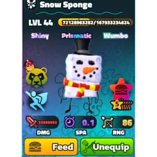Spongebob Tower Defense | 5 Star Shiny Wumbo Neptune Crown Snow Sponge