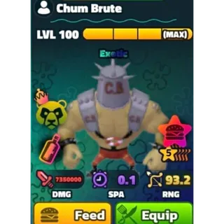 Spongebob Tower Defense | 5 Star Neptune Crown Chum Brute