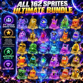 All 162 Sprites Mastered (Level 5) | 145 Legacy + 17 New Sprites | Ultimate Bundle