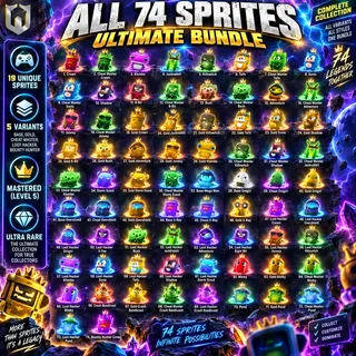 All 74 Sprites Mastered (Level 5) | 61 Legacy + 13 New Sprites | Ultimate Bundle