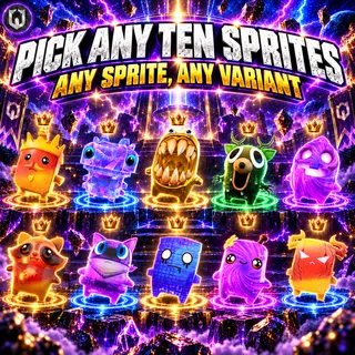 (10x) Pick Any Sprite | Mastered (Level 5) | 162 Sprites Available