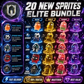 All New Sprites (Grim Reaper, Striker, Aura, Boss, Fishy) | All 20 New Sprites