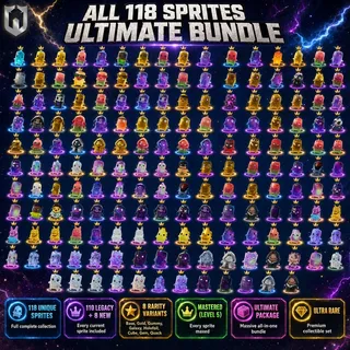 All 118 Sprites Mastered (Level 5) | 110 Legacy + 8 New Sprites | Ultimate Bundle